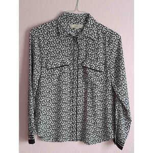 Loft XS print career blouse